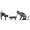 28" LED Lighted Black Cat Family Outdoor Halloween Decoration
